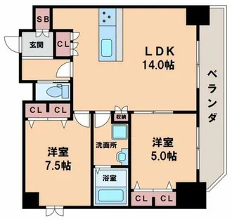 Mon maison 1【2階】の間取り