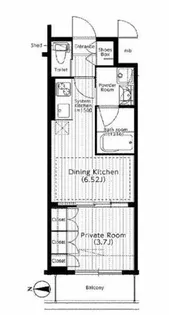 扇町公園プライマリーワン【8階】の間取り