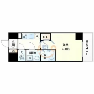 エスリードレジデンス梅田マークス【9階】の間取り