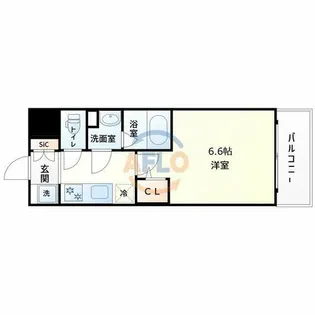 エスリードレジデンス梅田マークス【8階】の間取り