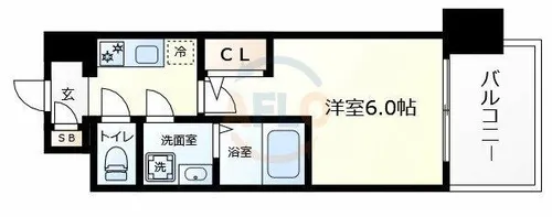 エスリードレジデンス梅田デュオ【4階】の間取り