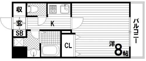 リアライズ神戸WEST【2階】の間取り