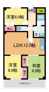 プランドール【202号室】の間取り