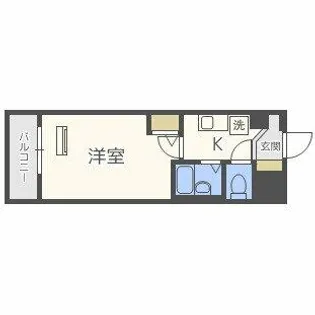 ラナップスクエア南森町【4階】の間取り