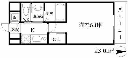 フレアコート梅田【14階】の間取り