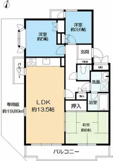 藤和ライブタウン南本山【1階】の間取り