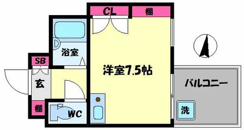 サンキャドマスMinami・堀江【4階】の間取り