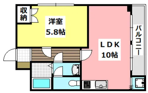 ループ千里丘【303号室】の間取り