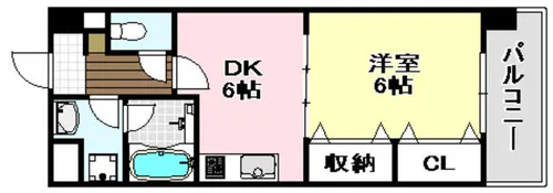 フロンティア中川【201号室】の間取り