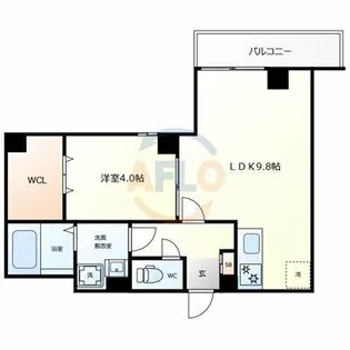 ソリティア鶴見橋【2階】の間取り