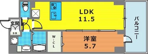 プレサンス神戸セレスティア【13階】の間取り