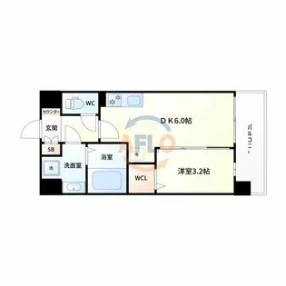 プレサンス東淀川駅前プローシェ【10階】の間取り