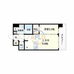 プレサンス東淀川駅前プローシェ【10階】の間取り