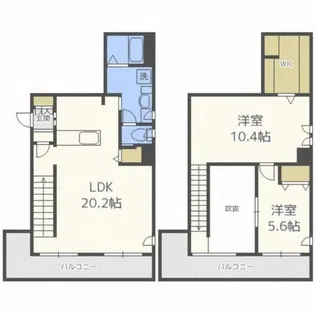 ラフレ平岸【305号室】の間取り
