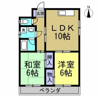 シャタデル東浦【4階】の間取り