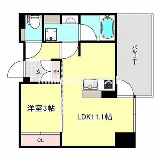 コンフォリア・リヴ本町WESTQ【6階】の間取り