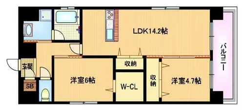 ルヴィエール都島【8階】の間取り