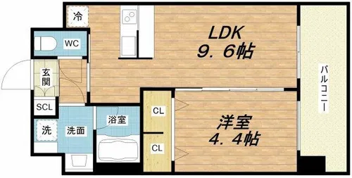 プレジオ弁天町ASIAN【9階】の間取り