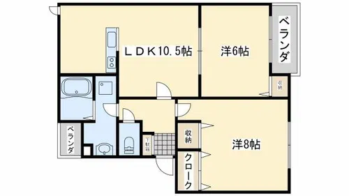ファミール泉南1番館【2階】の間取り