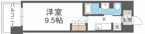 コンフォリア阿波座【10階】の間取り
