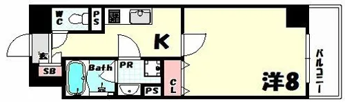 ボンニー元町【9階】の間取り