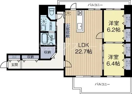 福岡県福岡市博多区博多駅前4丁目【マンション】の間取り