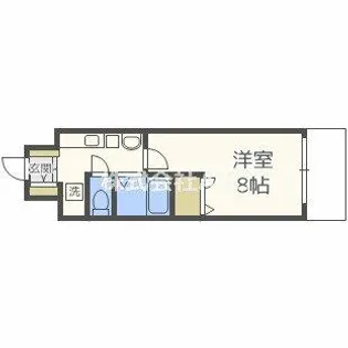 CITY SPIRE北梅田【7階】の間取り