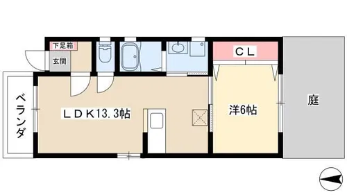 兼松ハイツ【1階】の間取り