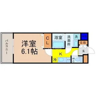 エステムコート名古屋黒川シャルマン【14階】の間取り