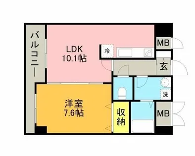 グラシア大濠【7階】の間取り