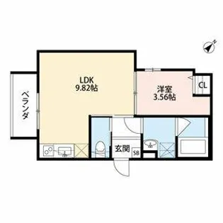 L’Etoile (レトワール)【101号室】の間取り