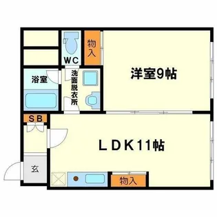 グランヴィ新大阪【6階】の間取り