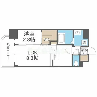 セレニテ夕陽丘エクラ【901号室】の間取り