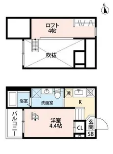 Casadomani八熊(カーサドマーニ八熊)【2階】の間取り