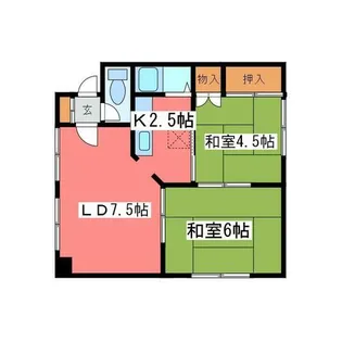 ハイムつきさむ台【2階】の間取り