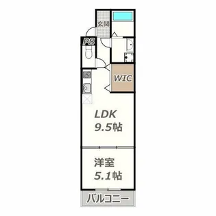 フジパレス杉本町Ⅱ番館【2階】の間取り