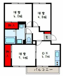 シャイニング壱番館【3階】の間取り