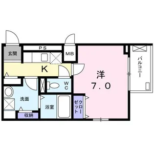 ピアチェーレ【301号室】の間取り