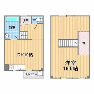 松が丘住宅16号棟【4階】の間取り
