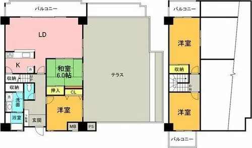 グランデ元塩【9階】の間取り