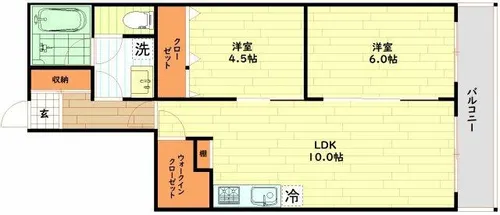 グリーンロード公園ヴィラ【8階】の間取り