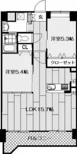 戸畑駅前銀座ビル【9階】の間取り
