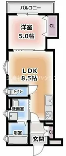 フォレストクリエオーレ上島町壱番館【3階】の間取り