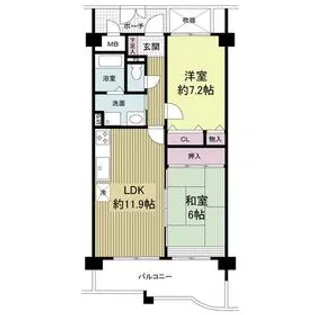 KDXレジデンス夙川ヒルズ 1番館【0306号室】の間取り