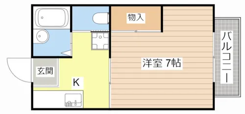 ポエム6【1-B号室】の間取り