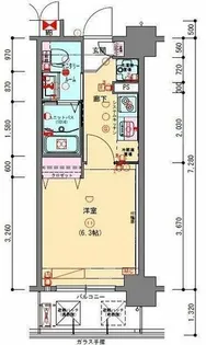 プレサンスNEO長堂アウローラ【0303号室】の間取り