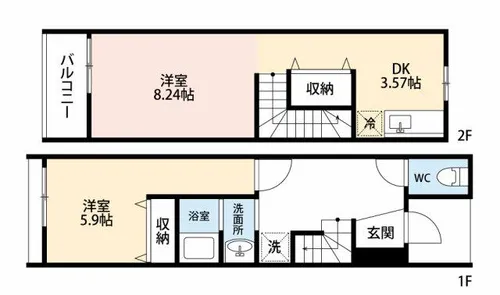 ルナセードル【102号室】の間取り