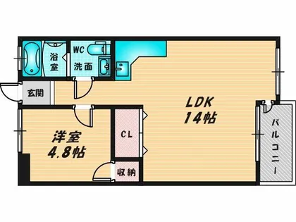 ウインズコート高井田【2階】の間取り