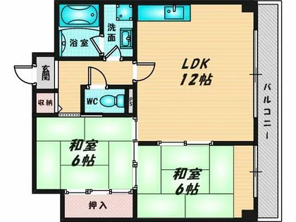 ヴィルヌーブソシア【5階】の間取り