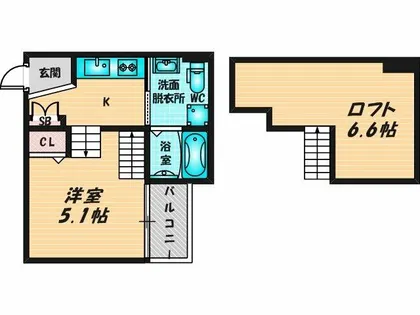 プログレス長瀬【1階】の間取り